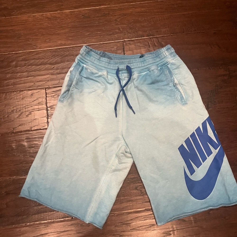 New Nike Light Blue Ombre Shorts
